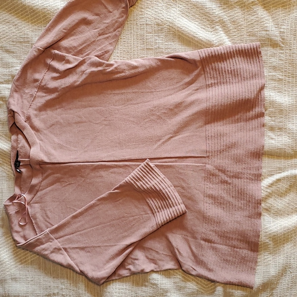 Cyrus Pink 3/4 Sleeve Sweater 1x